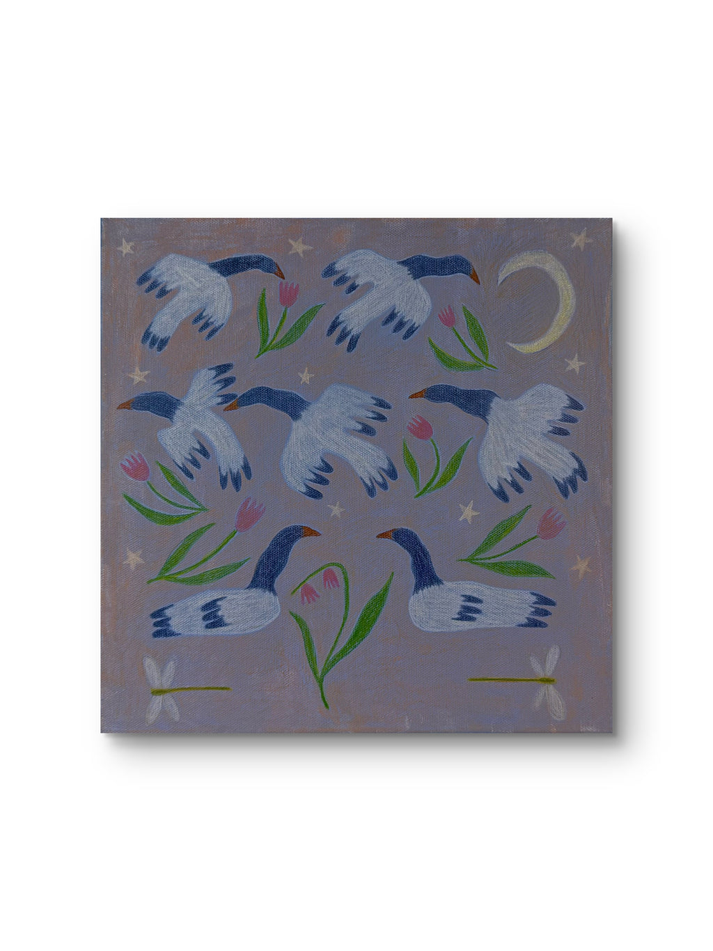 Can’t Sleep? Try Counting Magpie Geese Print